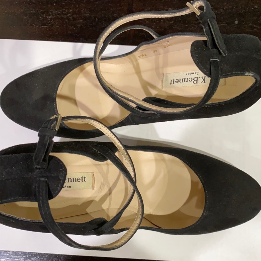 Black suede LK Bennett heels. Gently worn twice